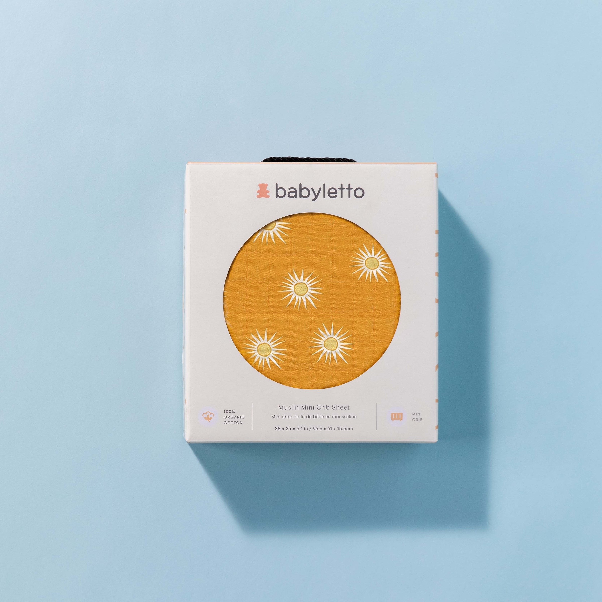 T26936,Golden Hour Muslin Mini Crib Sheet in GOTS Certified Organic Cotton