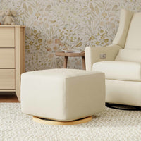 M26385PCMEWLB,Kiwi Gliding Ottoman in Performance Cream Eco-Weave w/ Light Wood Base