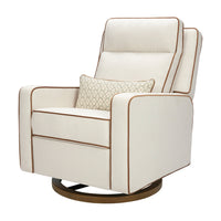 M23082PCMTB,Nate Berkus x Babyletto Sigi Pro Power Recliner in Performance Cream Linen w/Toffee Base