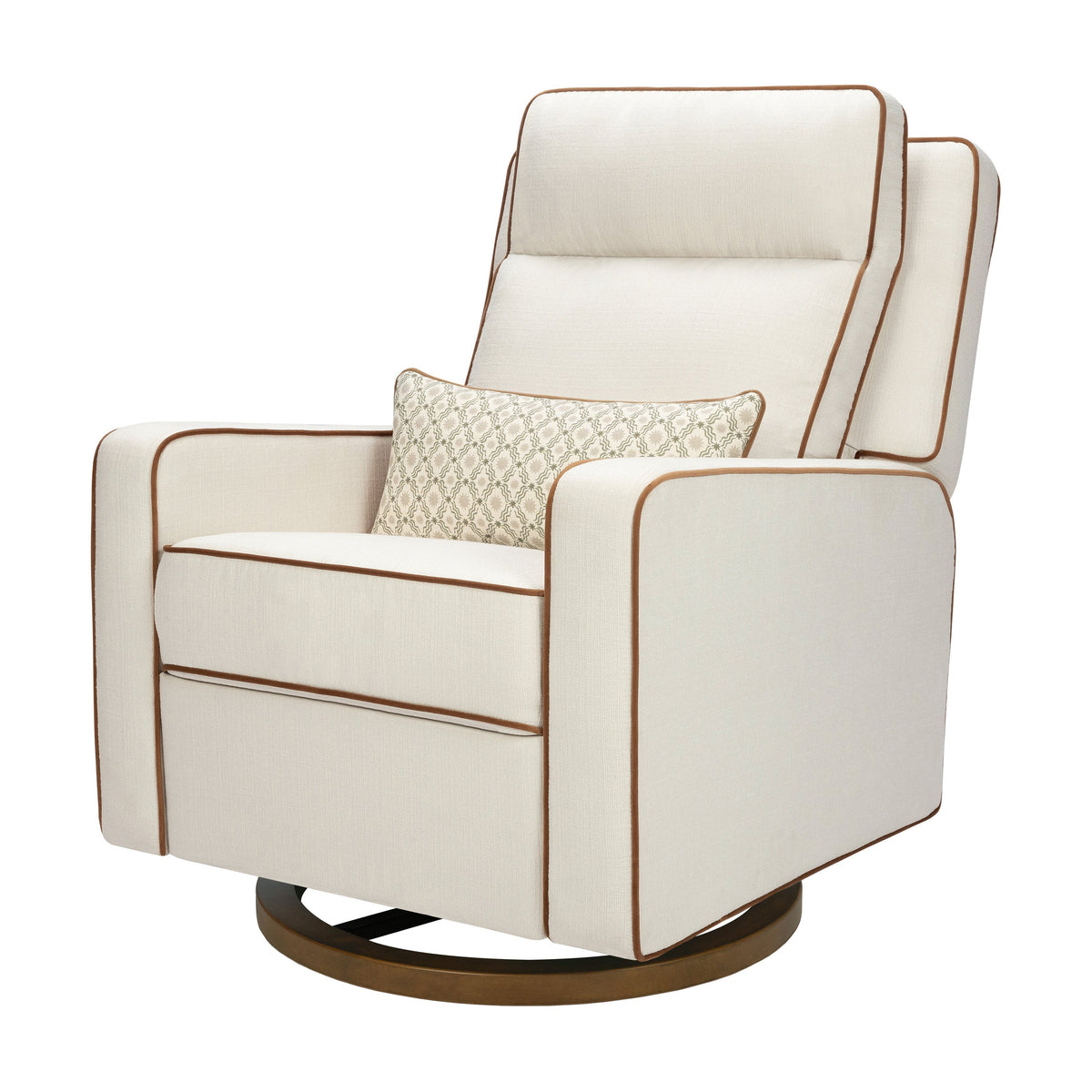 M23082PCMTB,Nate Berkus x Babyletto Sigi Pro Power Recliner in Performance Cream Linen w/Toffee Base