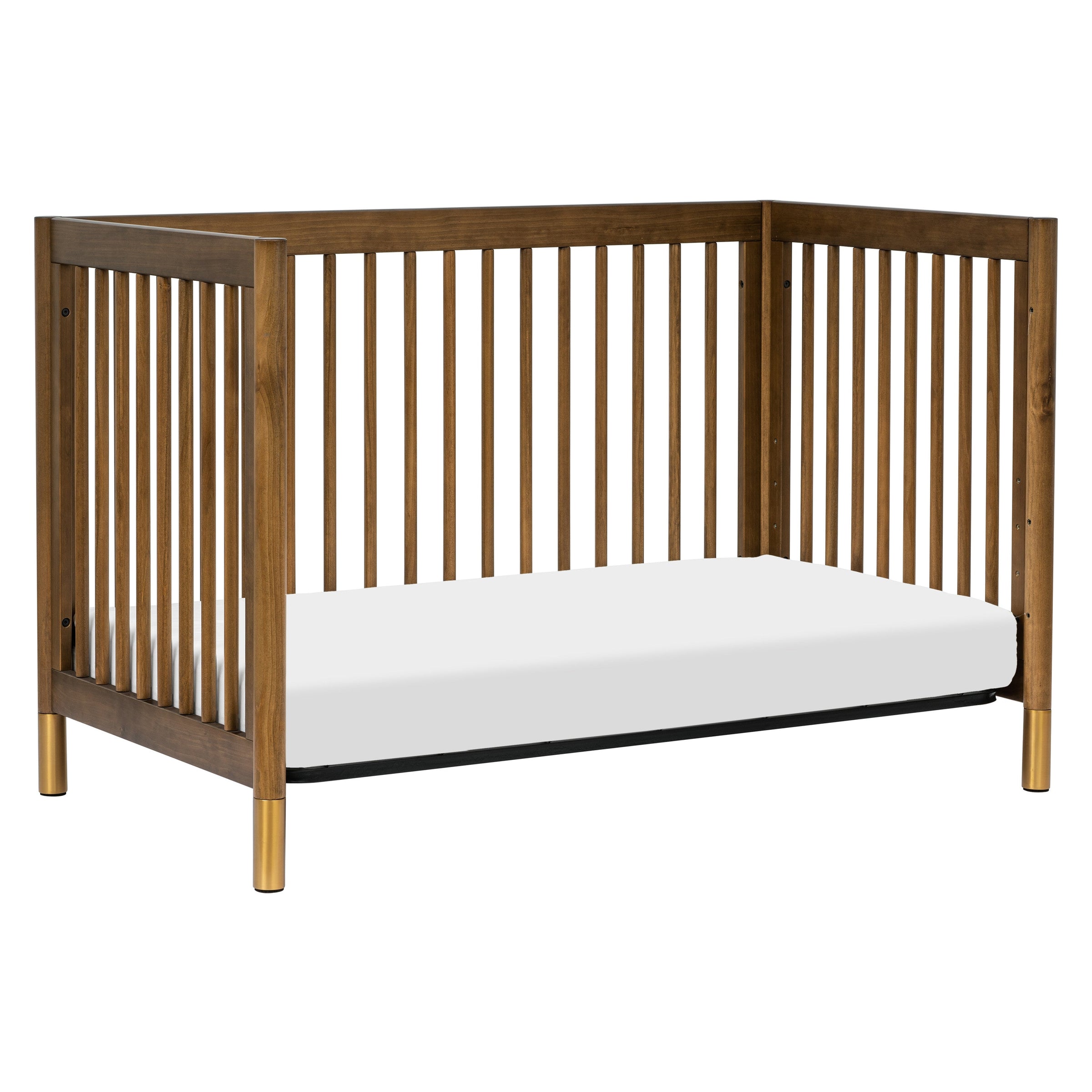 M12901NLGLD,Gelato 4-in-1 Convertible Crib w/Toddler Conversion Kit in Natural Walnut Gold Ft