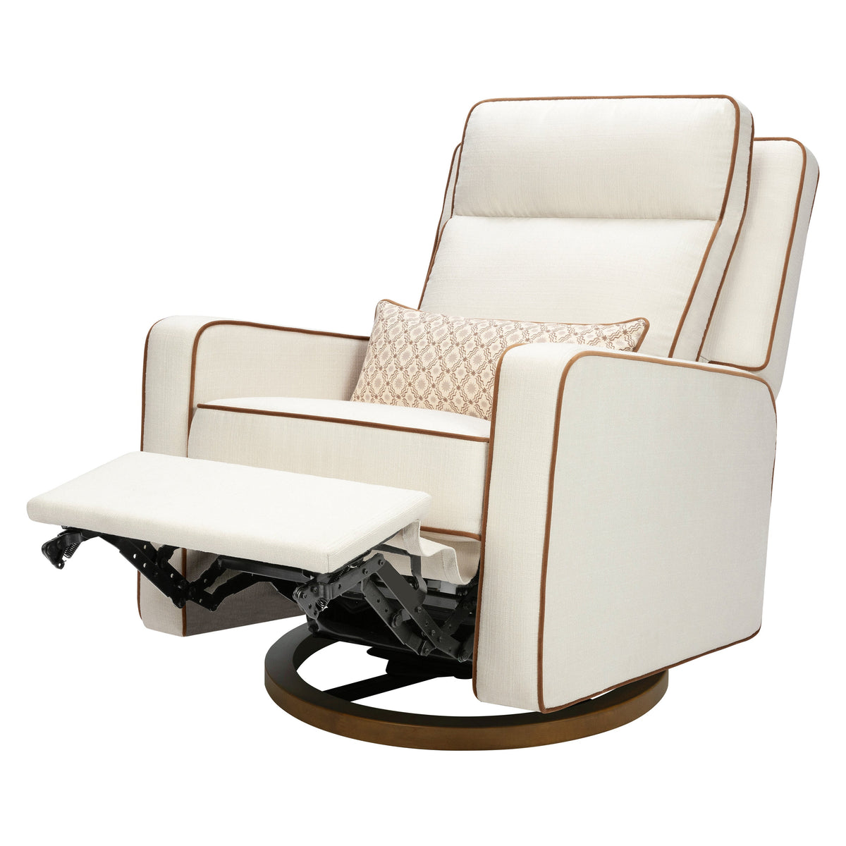 M23082PCMTB,Nate Berkus x Babyletto Sigi Pro Power Recliner in Performance Cream Linen w/Toffee Base