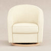 M5887IVCL,Madison Swivel Glider in Ivory Velvet Checker w/ Light Wood Base