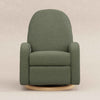 M23188OBLB,Nami Glider Recliner w/ Electronic Control and USB in Olive Boucle w/Light Wood Base