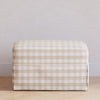 M21785TGH,Crawford Gliding Ottoman in Tan Gingham