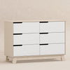 M4216NXW,Hudson 6-Drawer Double Dresser  Assembled in Washed Natural and White