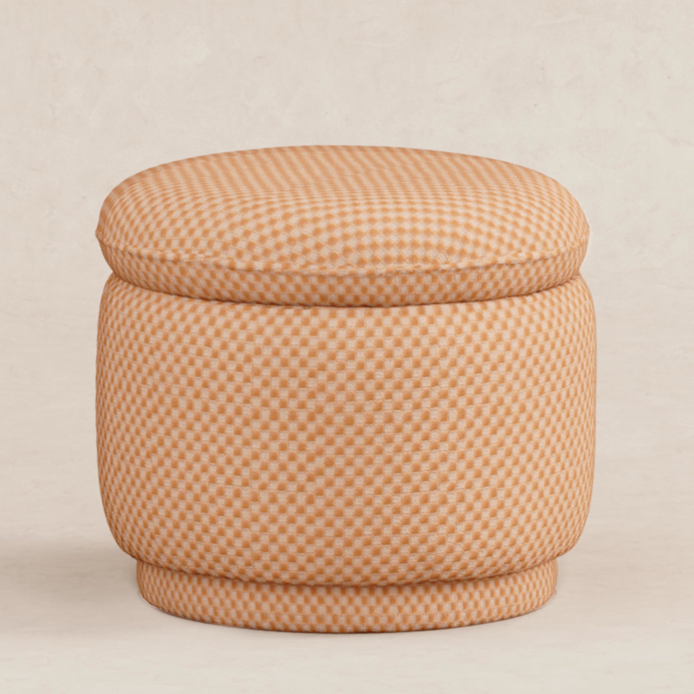 M22985CVC,Enoki Storage Ottoman in Canyon Velvet Checker