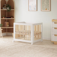 M23401WN,Yuzu 8-in-1 Convertible Crib w/All-Stages Conversion Kits in White/Natural