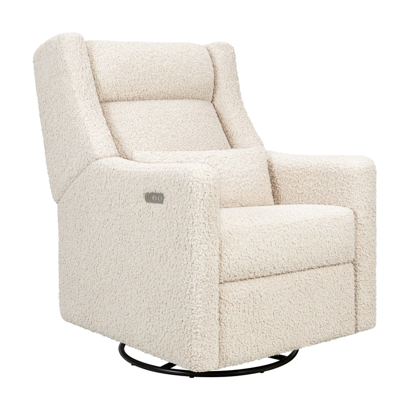 M11286AT,Kiwi Plus Power Glider Recliner w/ Power Headrest in Almond Teddy Loop