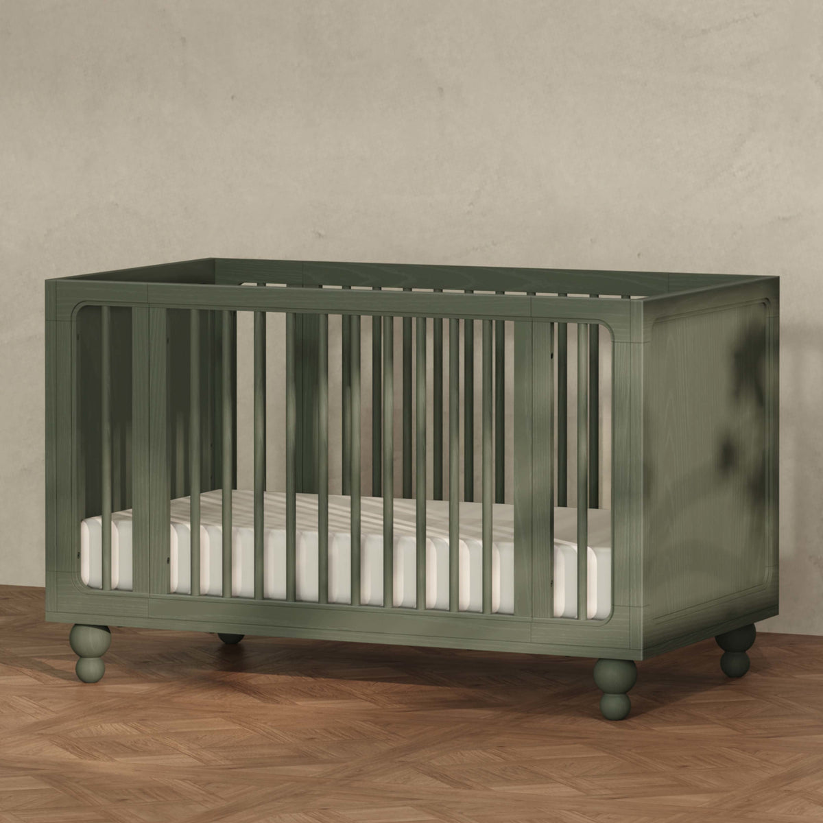 M33380AE,Nate Berkus x Babyletto Astre All-Stages Crib w/Bassinet & Toddler Bed Kits in Archival Elm