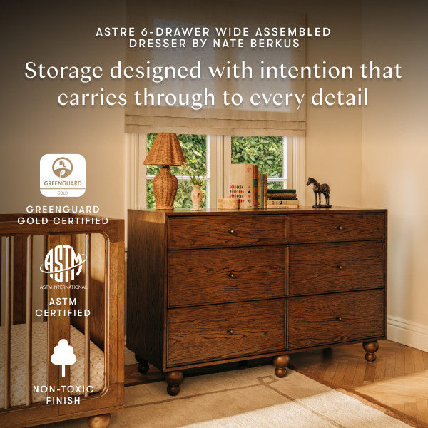 M33316TE,Nate Berkus x Babyletto Astre 6-Drawer Dresser in Toffee
