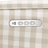 M17182TGH,Willa Pro Power Glider Recliner w/ Power Lumbar in Tan Gingham