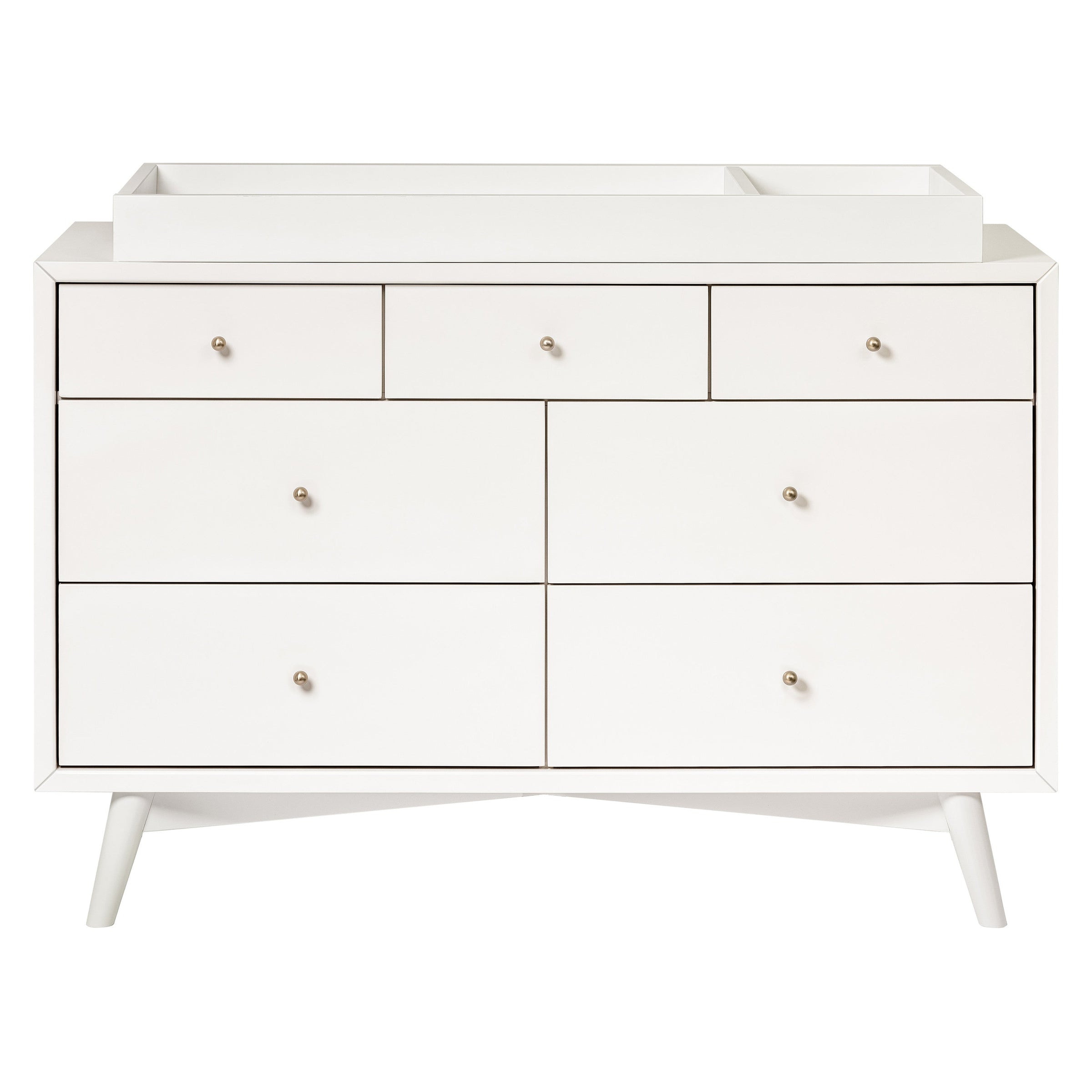 M15916RW,Palma 7-Drawer Double Dresser  Assembled in Warm White
