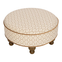 M33385BSRCTF,Nate Berkus x Babyletto Astre Ottoman in Perf Bronze Star Eco-Crossweave w/Toffee feet