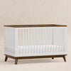 M5801WNL,Scoot 3-in-1 Convertible Crib w/ToddlerBed Conversion Kit in White/NaturalWalnut
