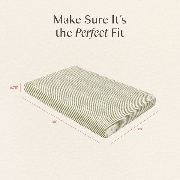 T34336JS,Nate Berkus x Babyletto Mini Crib Sheet in Juniper Stripe