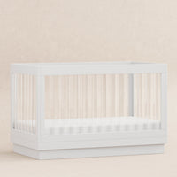 M8601KW,Harlow 3-in-1 Convertible Crib w/Toddler Bed Conversion Kit in White/Acrylic