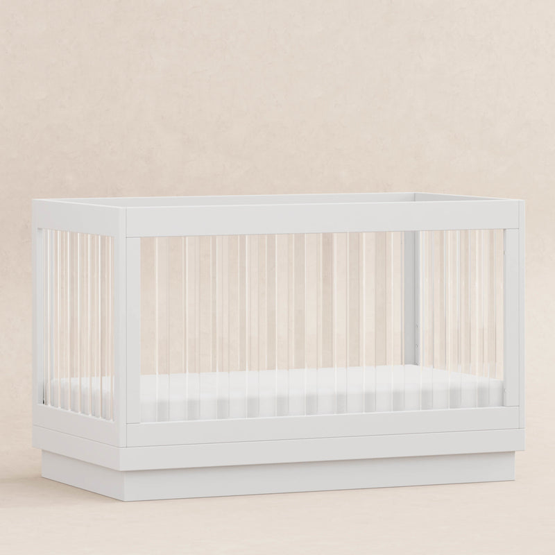 M8601KW,Harlow 3-in-1 Convertible Crib w/Toddler Bed Conversion Kit in White/Acrylic