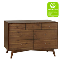 M15916NL,Palma 7-Drawer Double Dresser  Assembled in Natural Walnut