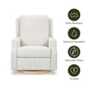 M22287FCSLB,Crewe Recliner and Swivel Glider in Fog Chatham Stripe Performance Eco-Weave w/LB