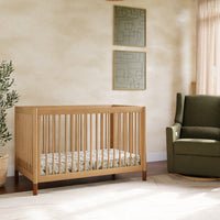 M12901HYVTL,Gelato 4-in-1 Convertible Crib w/Toddler Bed Kit in Honey/Vegan Tan Leather Feet