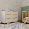 M23426WN,Yuzu 6-Drawer Dresser in White/Natural