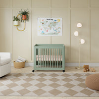 M23401LS,Yuzu 8-in-1 Convertible Crib w/All-Stages Conversion Kits in Light Sage