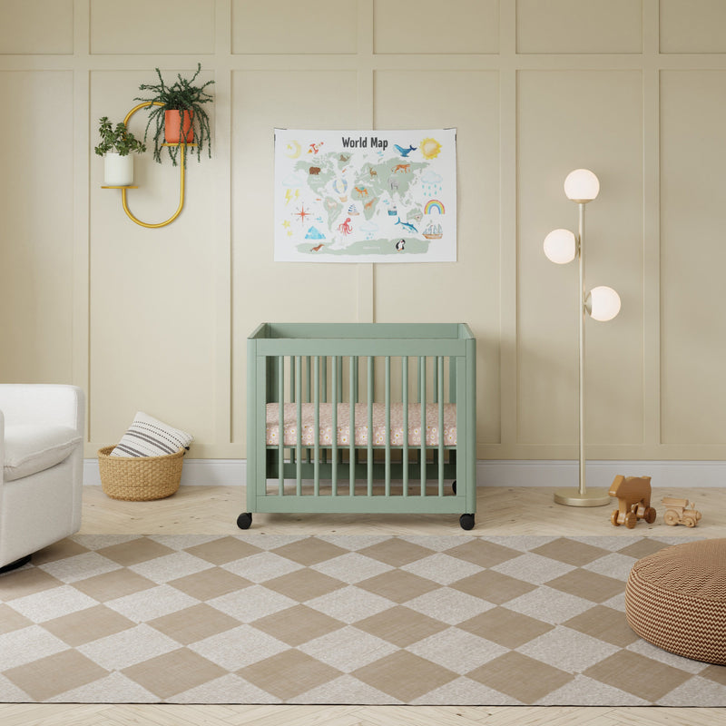 M23401LS,Yuzu 8-in-1 Convertible Crib w/All-Stages Conversion Kits in Light Sage