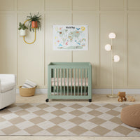 M23401LS,Yuzu 8-in-1 Convertible Crib w/All-Stages Conversion Kits in Light Sage