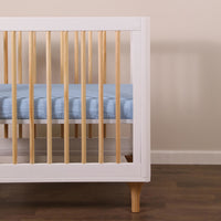 T29636DP,Dewdrop Muslin Mini Crib Sheet in GOTS Certified Organic Cotton