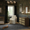 M23716NLBC,Marin with Cane 6 Drawer Assembled Dresser in Natural Walnut and Blonde Cane
