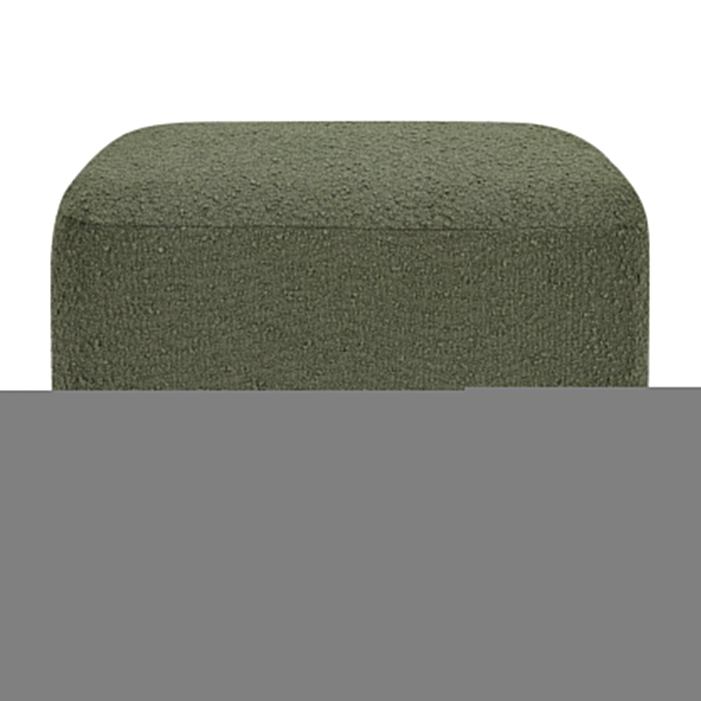 M26385OBLB,Kiwi Gliding Ottoman in Olive Boucle w/ Light Wood Base