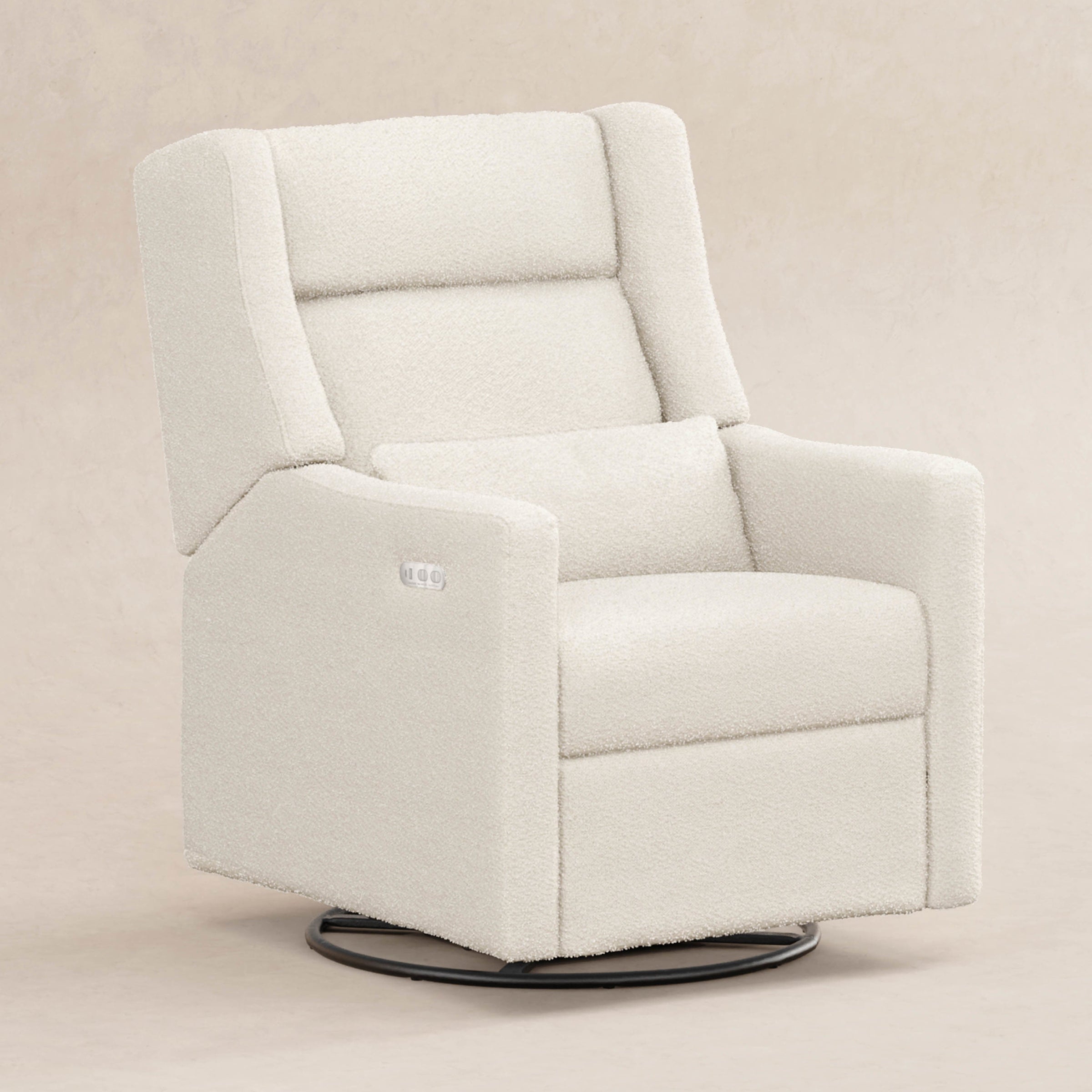 M11286PWB,Kiwi Plus Power Glider Recliner w/ Power Headrest in Performance Ivory Boucle