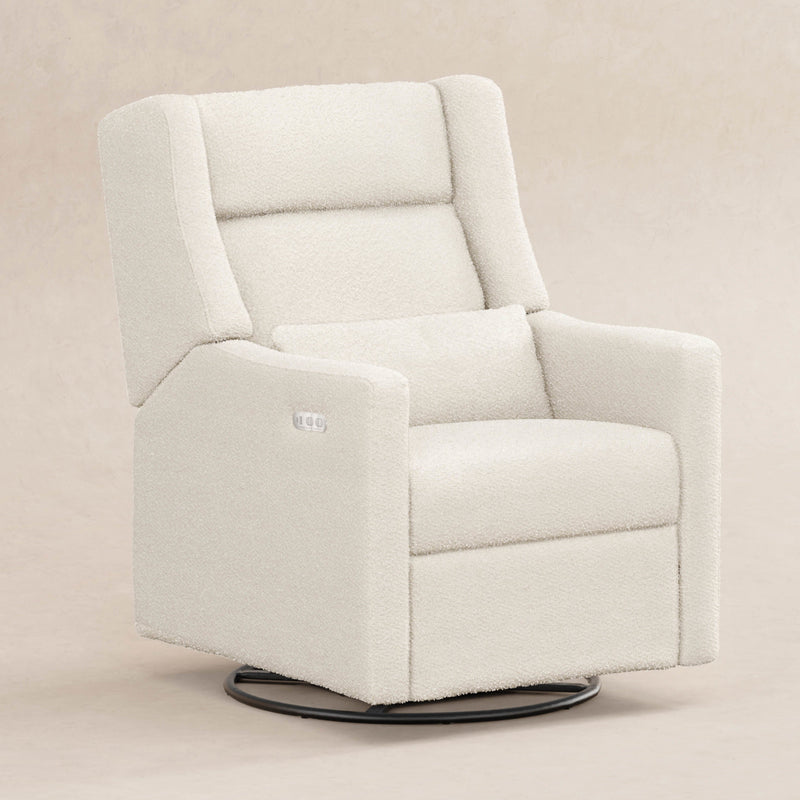 M11286PWB,Kiwi Plus Power Glider Recliner w/ Power Headrest in Performance Ivory Boucle
