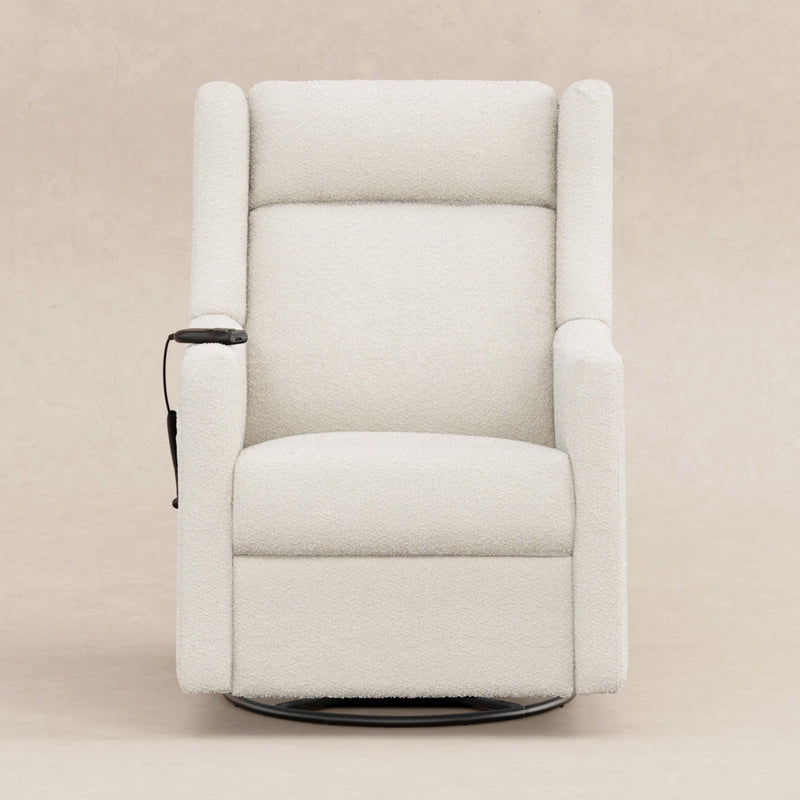 M11283PWB,Kiwi Deluxe Power Glider Recliner w/Heat&Massage in Performance Ivory Boucle