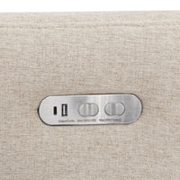 M11286PBEW,Kiwi Plus Power Glider Recliner w/ Power Headrest in Performance Beach Eco-Weave