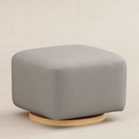 M26385PGEWLB,Kiwi Gliding Ottoman in Performance Grey Eco-Weave w/ Light Wood Base