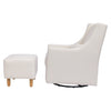 M11287PCMEW,Toco Swivel Glider and Ottoman in Performance Cream Eco-Weave w/Natural Feet