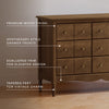 M7128NL,Liberty 9-Drawer Assembled Dresser in Natural Walnut