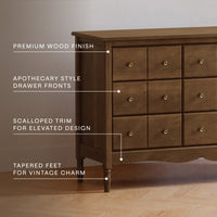 M7128NL,Liberty 9-Drawer Assembled Dresser in Natural Walnut