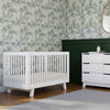 M4201W,Hudson 3-in-1 Convertible Crib w/Toddler Bed Conversion Kit in White Finish