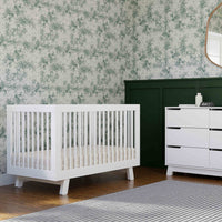 M4201W,Hudson 3-in-1 Convertible Crib w/Toddler Bed Conversion Kit in White Finish