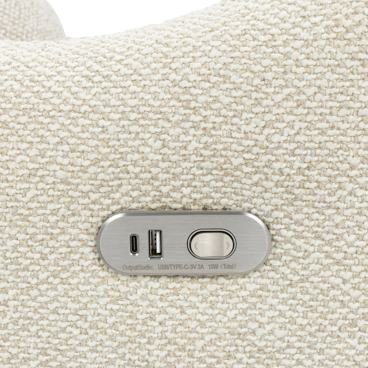 M34288PSWTB,Nate Berkus x Babyletto Westham Power Recliner in Performance Powder Slub Weave w/Toffee Base
