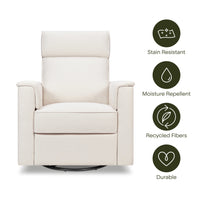 M17182PCMEW,Willa Pro Power Glider Recliner w/ Power Lumbar in Performance Cream Eco-Weave