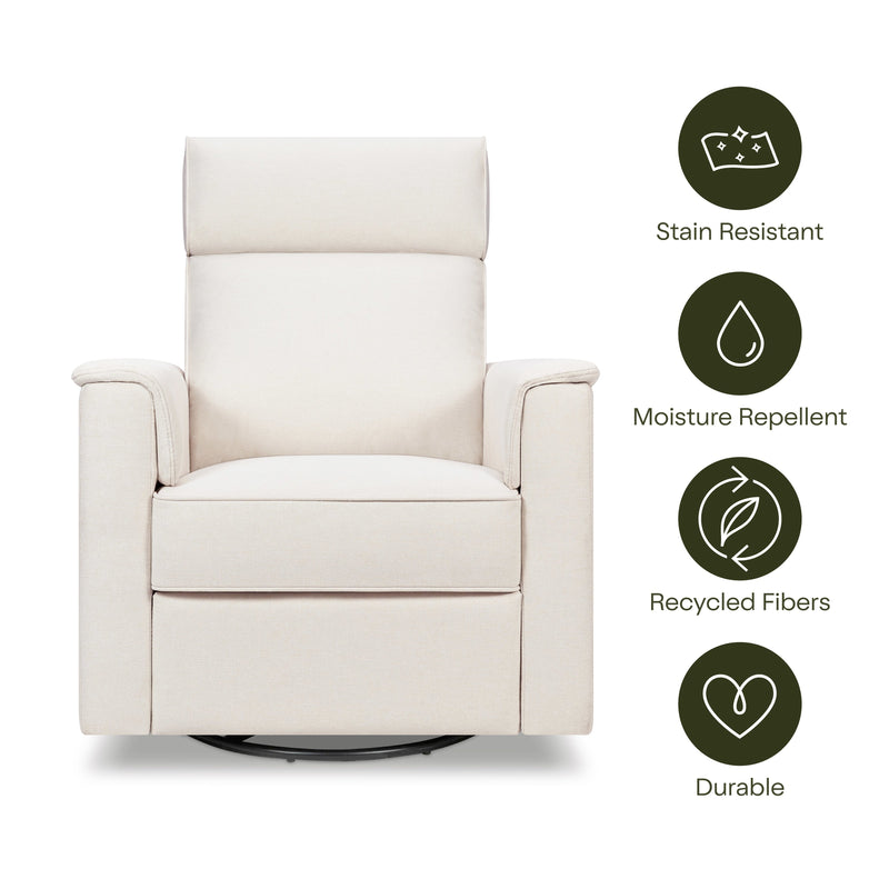 M17182PCMEW,Willa Pro Power Glider Recliner w/ Power Lumbar in Performance Cream Eco-Weave