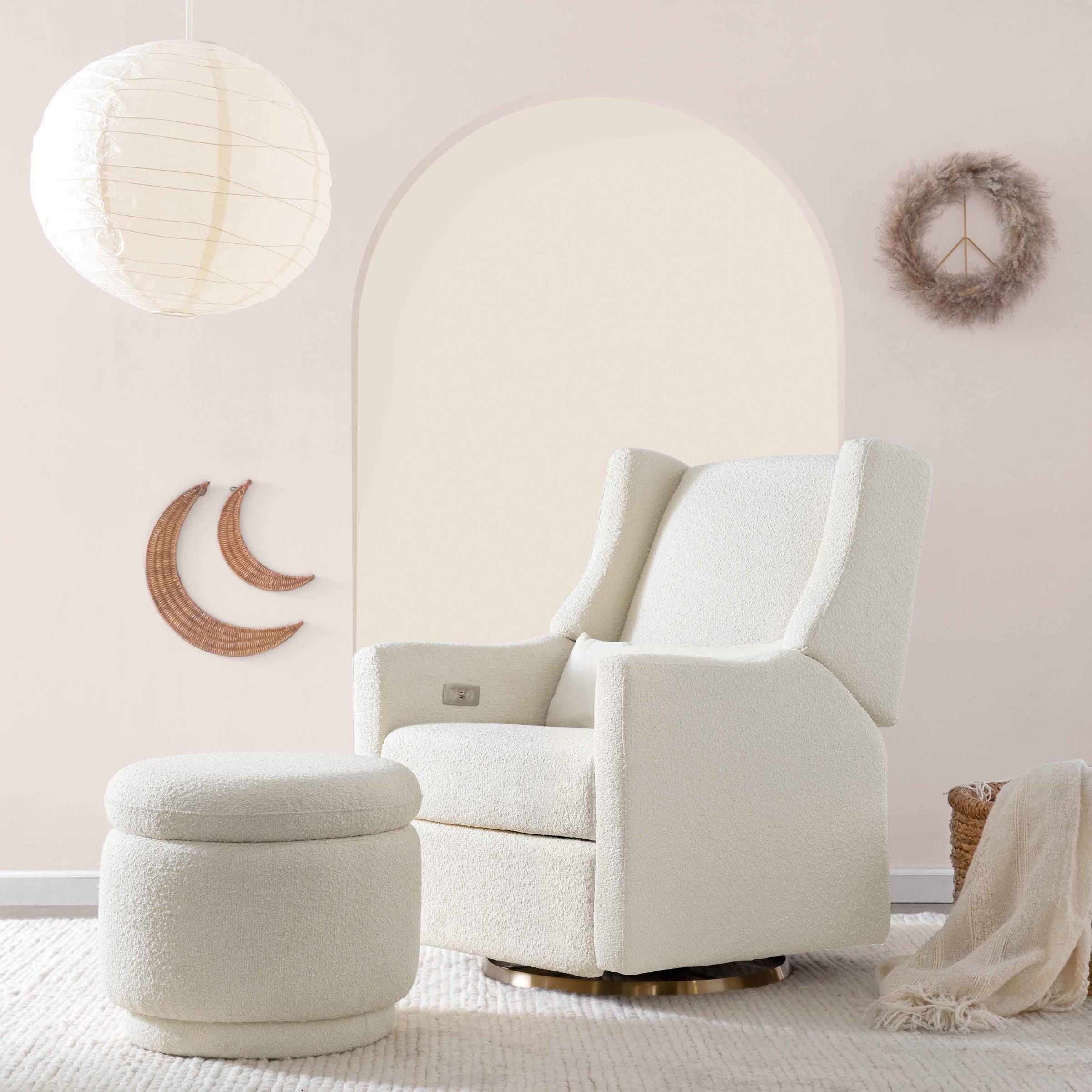 M22985WB,Enoki Storage Ottoman in Ivory Boucle