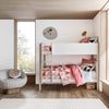 M18494WNX,TipToe Bunk Bed in White and Washed Natural