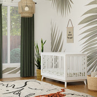 M5801W,Scoot 3-in-1 Convertible Crib w/Toddler Bed Conversion Kit in White