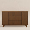 M29816NL,Pogo Tambour Assembled Dresser in Natural Walnut