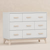 M5826WNX,Scoot 6-Drawer Dresser in White/Washed Natural